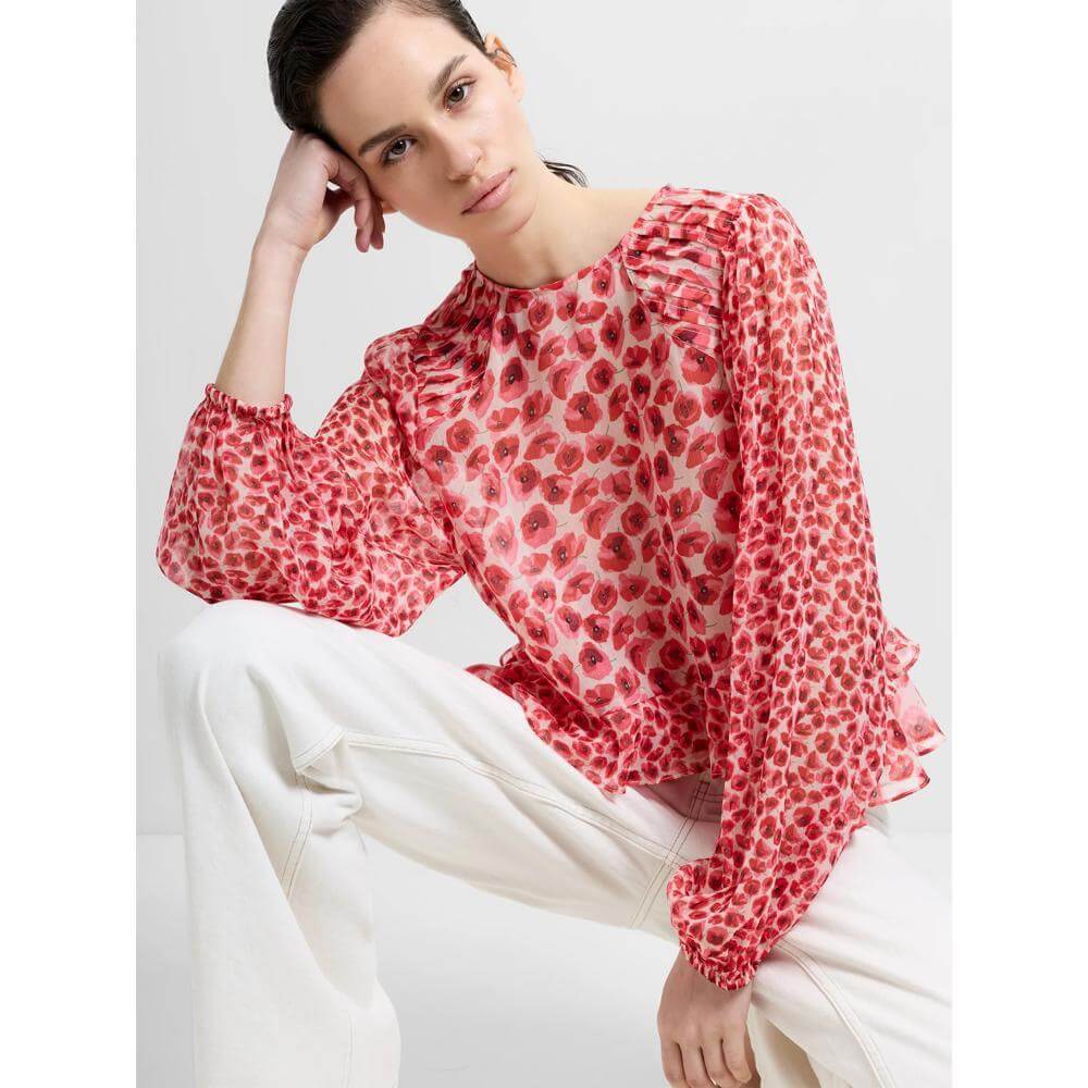 French Connection Poppy Emina Sheer Top